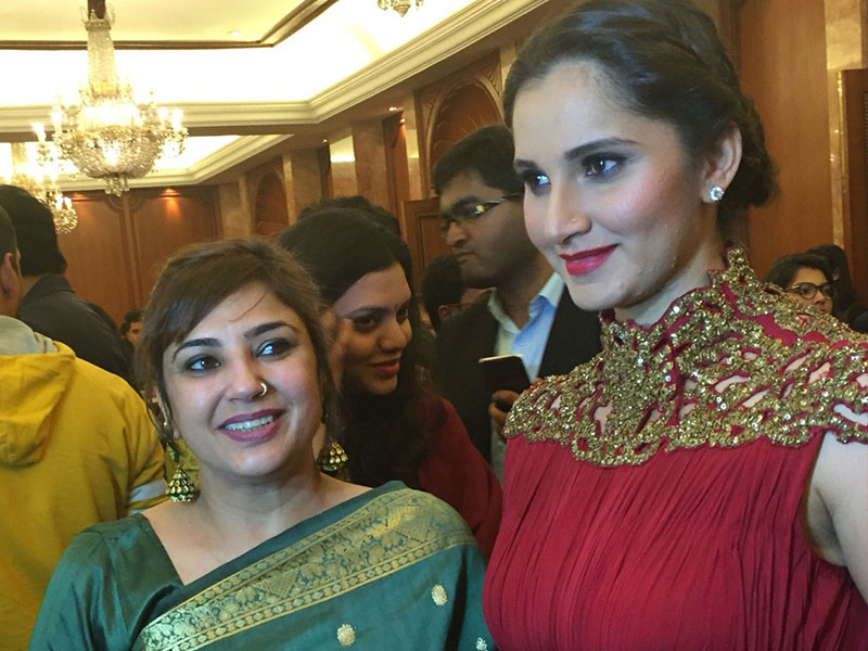 Dr Sumi Gupta with tennis player Sania Mirza