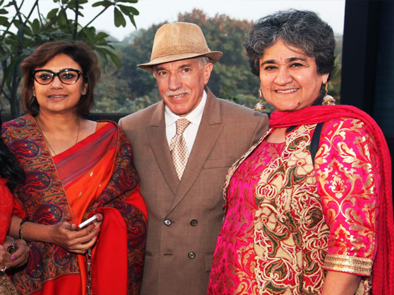 Dr Sumi Gupta with Algerian Ambassador H. E. Hamza Yahia Cherif and Mrs Ratan Kaul